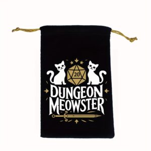 Dungeon Meowster Drawstring Bag